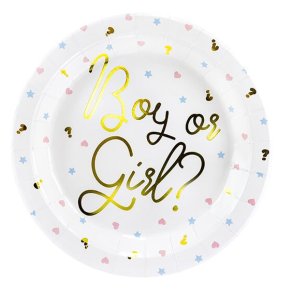 Tallerkener Boy Or Girl- 6stk (23cm)