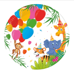 Tallerkner Jungle Party 20cm - 8stk.