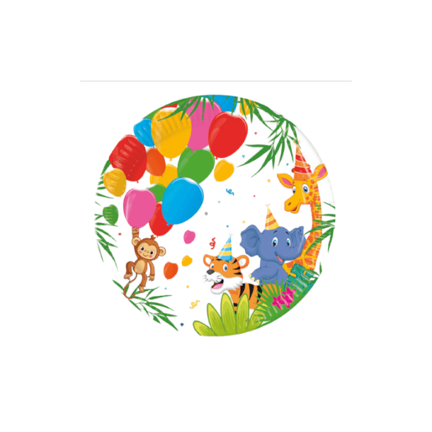Tallerkner Jungle Party 20cm - 8stk.