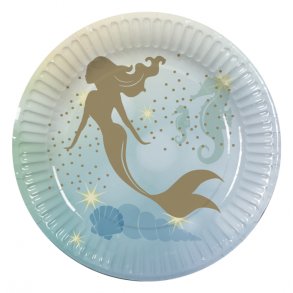 Tallerkner Mermaid 10 Stk 23 cm