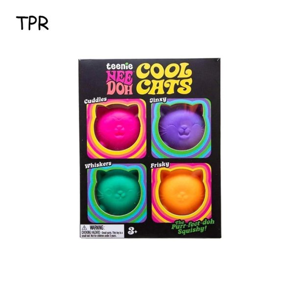 Teenie NeeDoh Cool Cats 4 Pack � 4 Mini Taba Squishies