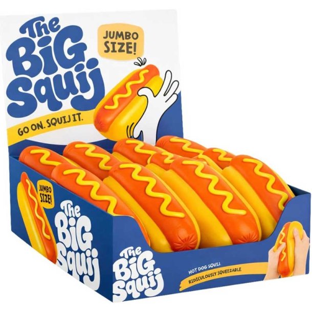 The Big Squij Hot Dog XXL Marshmallow Squishy