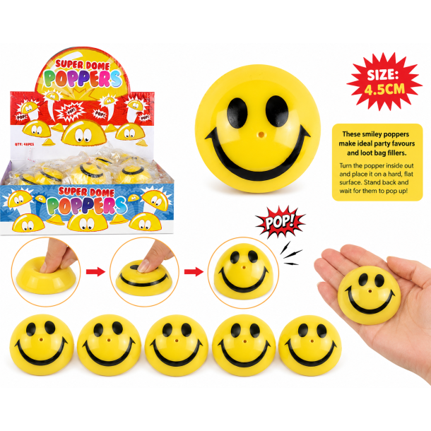Tiktok Thunder Pops Super Dome Poppers Smiley � 4,5 cm