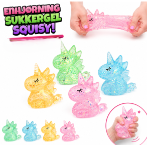 Unicorn Sugar Squishy Assorteret