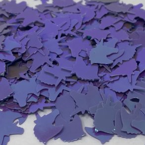 Unicorn Hoved Palietter Lilla