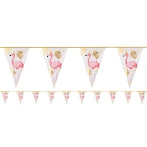 Vimpel Guirlande Flamingo 20x30 Cm 4 Meter