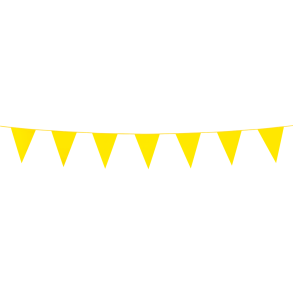 Vimpel Guirlande Gul 10x15 Cm 3 Meter