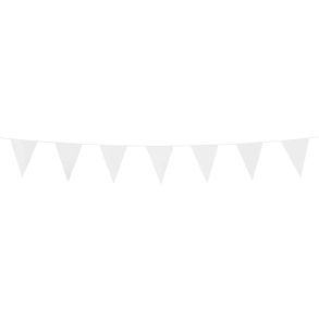 Vimpel Guirlande Hvid 10x15 Cm 3 Meter