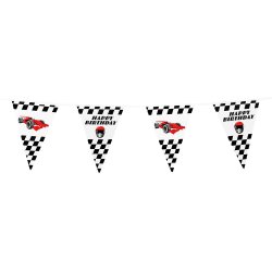 Vimpel Guirlande Racing Flags Happy 20x30 Cm 6 Meter
