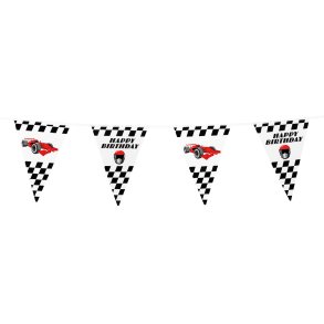 Vimpel Guirlande Racing Flags Happy 20x30 Cm 6 Meter