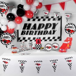 Vimpel Guirlande Racing Flags Happy 20x30 Cm 6 Meter
