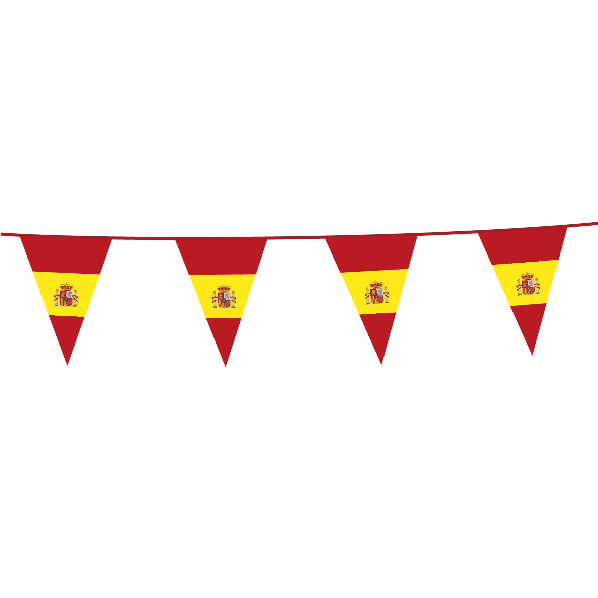 Vimpel Spanske Flag (Spanien) 20x30 cm 10 meter - Vimpelguirlande - Bents Webshop
