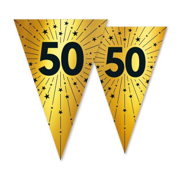 Vimpelbanner 10 meter  2030 cm, Guldbryllup 50 r