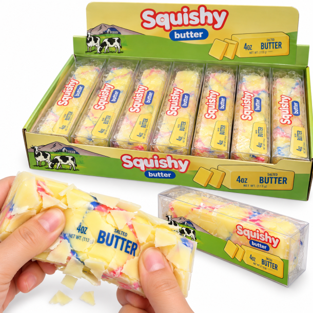 Wax Cracking Marble Butter Squishy 13 cm � Slow Rising med Wax � 2-i-1