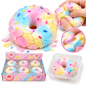 Wax Cracking Squishy Donut med Putty/Slime