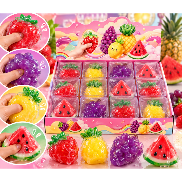 Wax Fruit Slow Rising Stressbold � Frugt Squishy med Waxfyld