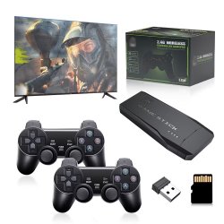 Wireless 2 Gamepad HDMI 4K TV Game Stick � 64GB Retro Spilkonsol