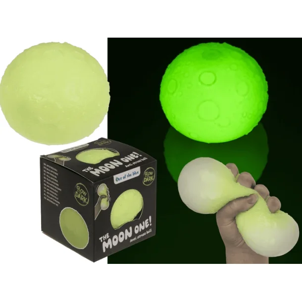 XL Moon Stressbold 10 cm Glow in the Dark