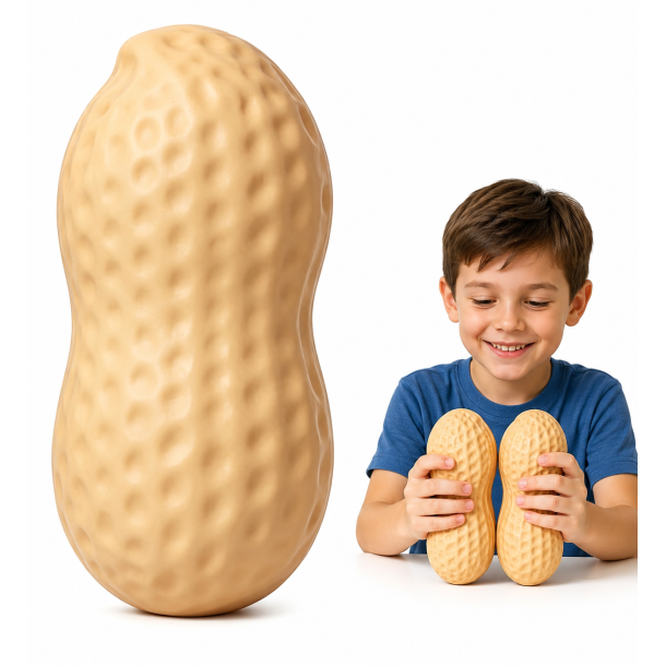 XXL Peanut Stressbold med Tofu-fyld � K�mpe Jordn�d
