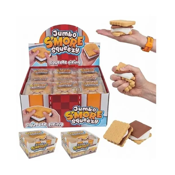 XXL S�more Squeeze Sandwich 10 cm � K�mpe Kiks Stressbold
