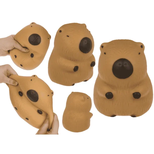 XXL Squeeze Capybara Stressbold 10 x 14 cm med Marshmallowfyld