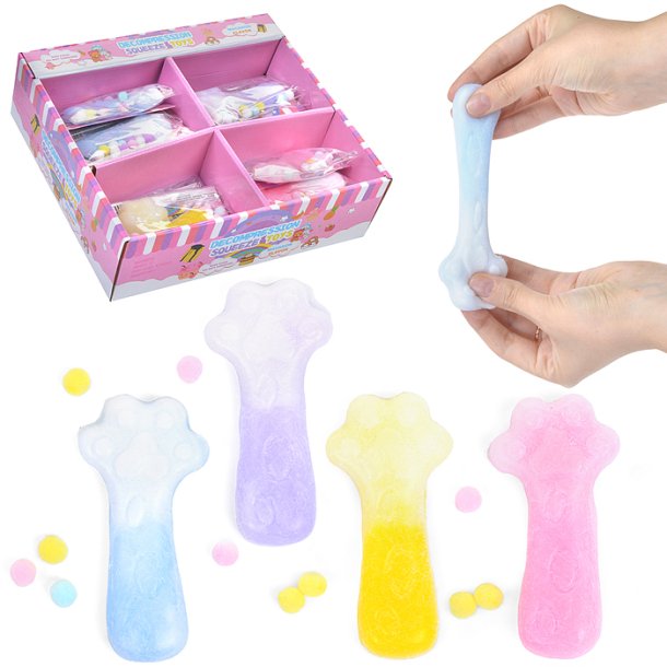 Paw Squishies – Lang Strækbar Dyrepote Squishy til Sensorisk Leg og Stressaflastning