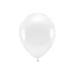 ECO balloner, 30 cm, Metallic Hvid 10 stk