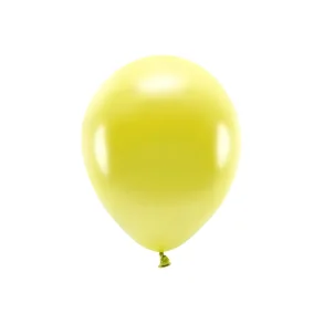 ECO balloner, 30 cm, Metallic Gul 10 stk