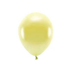 ECO balloner, 30 cm, Metallic Lyse Gul 10 stk