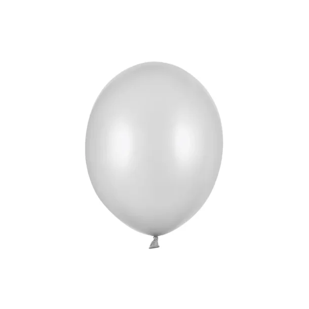 Professionelle Balloner, 30 cm, Metallic Silver Snow 50 stk