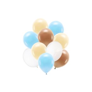 Latex Ballonst, Mix af Bl Farver 30 cm. 10 stk