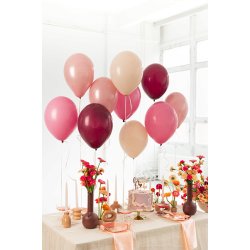 Latex Ballons�t, Mix af R�de Farver 30 cm. 10 stk