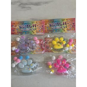 Paw Squishies – Clear Dyrepote Squishies med Farvede Puder og Glimmer