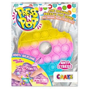 Pop It CRAZE Press'n Pop Pop-It Game – Donut 18,5x24 cm 🍩