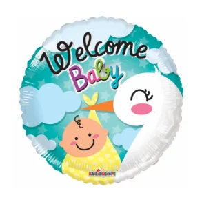 Folieballon Welcome Baby 45 Cm