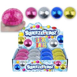  Glitter Splat Bold med Perler - Assorterede Farver