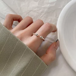 Anti-stress Ring med 7 Drejelige Slv Perler (se video)