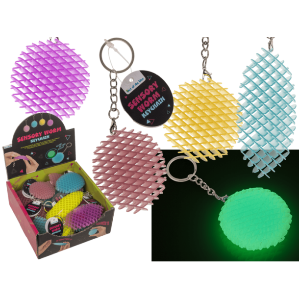 Metal Nøglering - Sensory Worm Morf Fidget