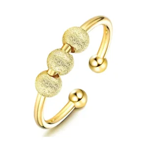 Fidget Antistress Ring - Guld - Justerbar  (se video)