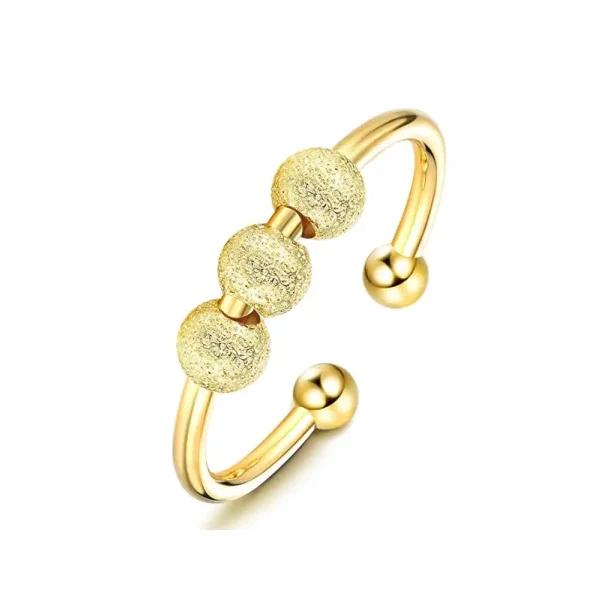 Fidget Antistress Ring - Guld - Justerbar  (se video)