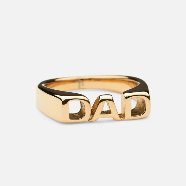 DAD Ring – 18K Guldbelagt Ringstørrelse 8