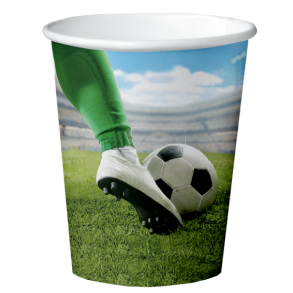 8 Papirkopper 210ML FSC – Fodbold