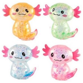 Squeeze Axolotl Glitter - 9 cm