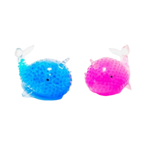 K�mpe Anti-Stress Squeezy Narhval Med Vandperler  (Orbeez)