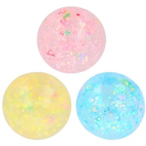 Squeeze Confetti Ball - 6 cm - Fyldt med Bld Slim