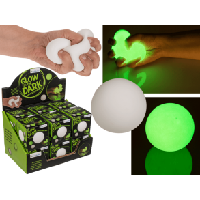 Squeeze Anti-stress Bold - Glow in the Dark - ca. 7 cm - i Gaveske
