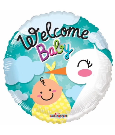 Folieballon Welcome Baby 45 Cm